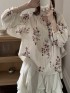 Sheer floral blouse
