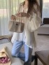 Oversized sheer blouse