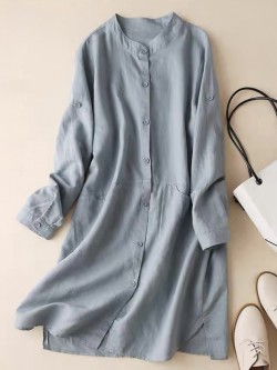 Collarless basic tunic