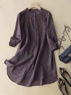 Embroidery tunic blouse