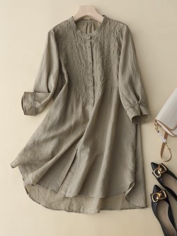 Embroidery tunic blouse