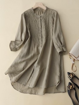 Embroidery tunic blouse