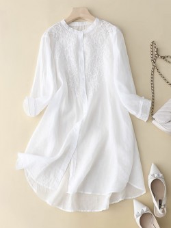 Embroidery tunic blouse
