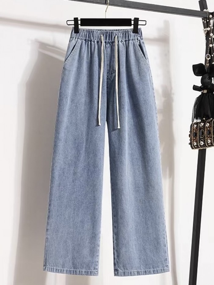 LM+ denim drawstring pants