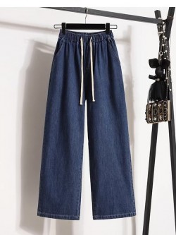 LM+ denim drawstring pants