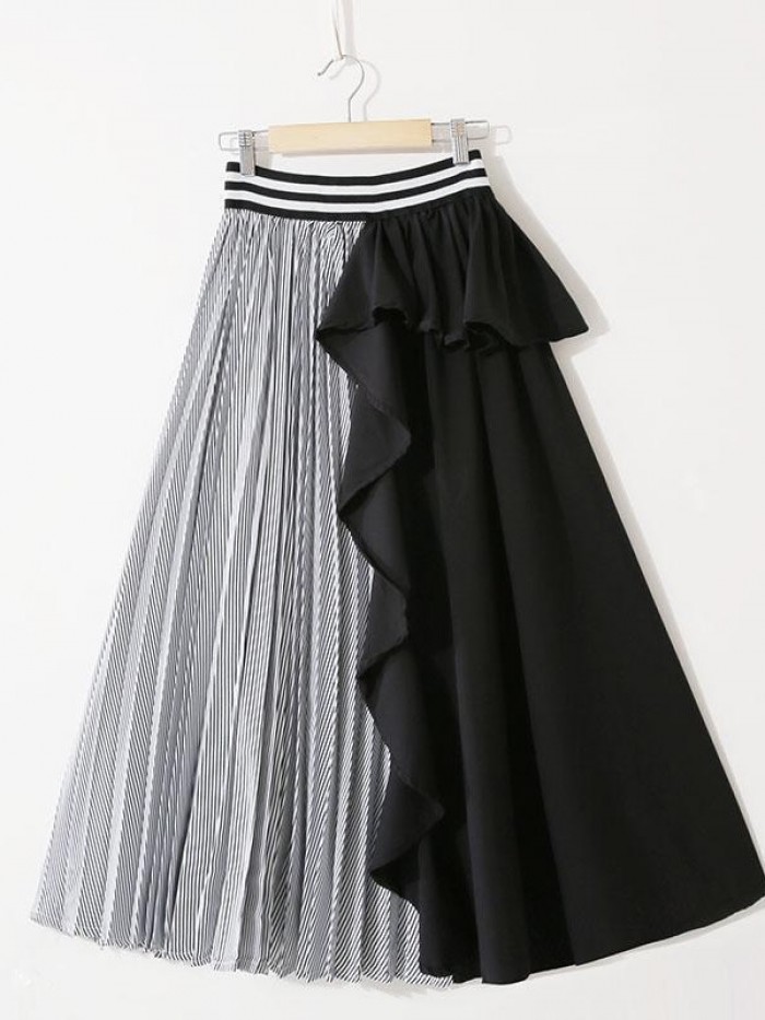 Combination pleated skirt