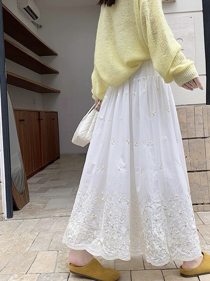 Broderie eyelet skirt