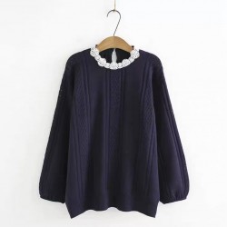 LM+ Eyelet Knit Pullover