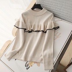 Ruffle Knit Pullover