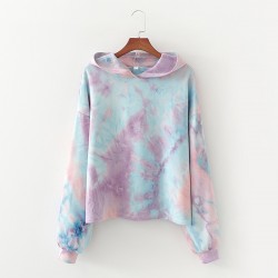Tie-Dye Pullover with Hood