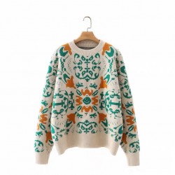 Reflection Motif Knit Pullover