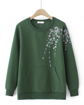 LM+ Floral embroidered sweater