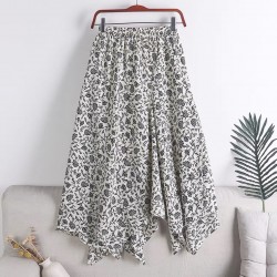 Floral asymmetrical skirt