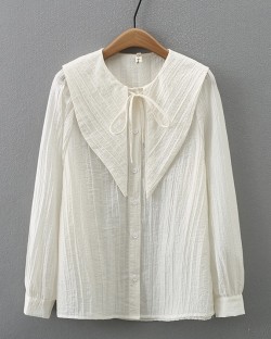 LM+ Tiestring button blouse