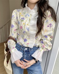 Allover floral blouse