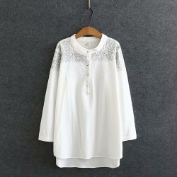 LM+ Embroidered Motif Blouse