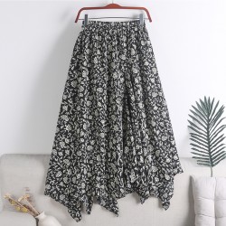 Floral asymmetrical skirt