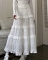Broderie eyelet tiered skirt