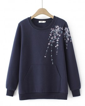 LM+ Floral embroidered sweater