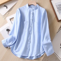 Stand collar blouse