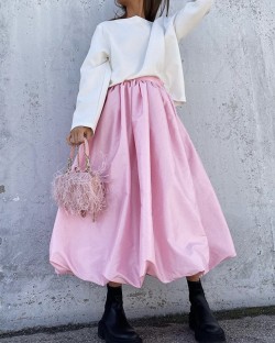 Shimmer pouf skirt