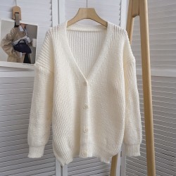 Candy color button knit cardigan