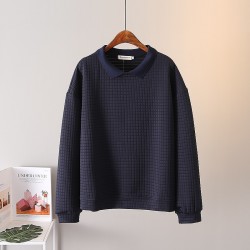 LM+ Collar waffle pullover