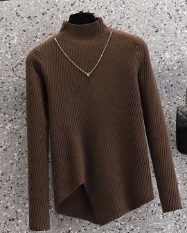 LM+ Mockneck knit blouse