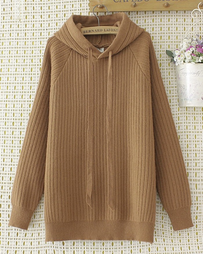 LM+ Hoodie knit pullover