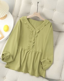 LM+ Frill detail blouse