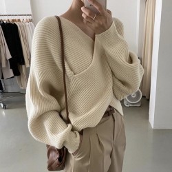 Crisscross knit pullover