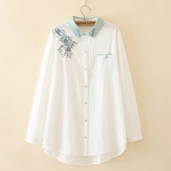 LM+ Floral Embroidered Shirt
