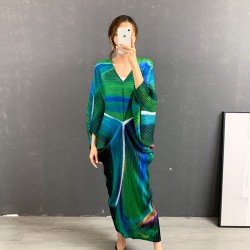 [PREMIUM] Watercolor Pleated Dress