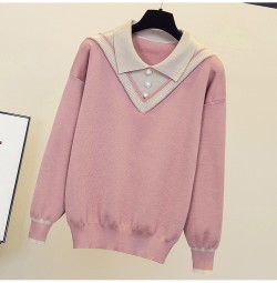 LM+  Collar Knit Pullover